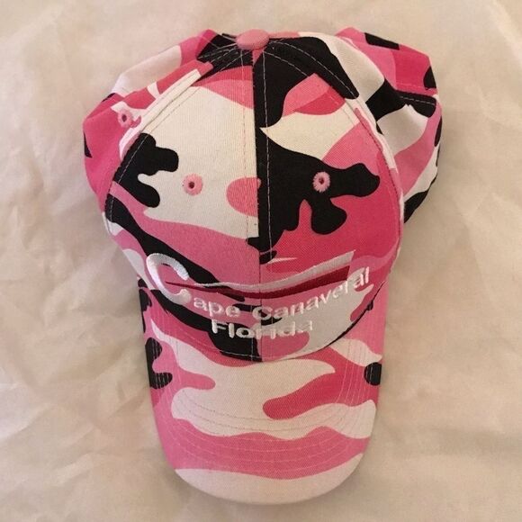 Women's JHats Cape Canaveral Florida Pink Camo Baseball Hat - Picture 5 of 10